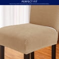 thumbnail image 4 of Subrtex Textured Grain Dining Chair Slipcover Washable Elastic Chair Protector(Set of 4,Khaki), 4 of 6