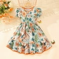 thumbnail image 2 of Shixinnn Toddler Girls Short Sleeve Prints Dress Dance Party Dresses Clothes Frock Baby, 2 of 7