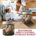 thumbnail image 2 of AURIGATE Bohemian Floral Sheep Fabric Laundry Basket, 20x28in Large Collapsible Storage Bin for Laundry Home Decor, 2 of 7