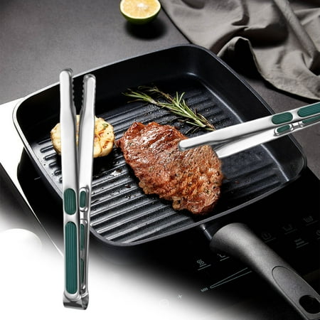 HBBKVI Kitchen Tongs 9 Non-Slip Food Serving Tongs for Cooking Heat Resistant Grill Tongs
