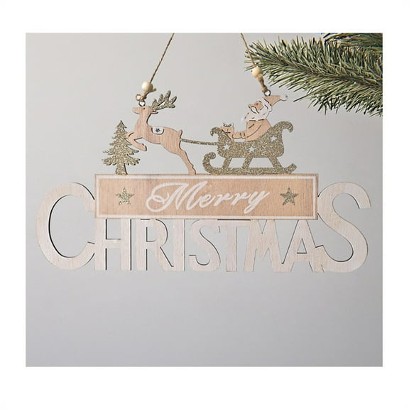 Christmas Hanging Sign With Light For Door Decoration Festive Tree Ornaments for Holiday Cheer