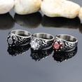 thumbnail image 6 of Mens Stainless Steel Ring With Gemstone Diamond Accent Geometric Design Titanium Band Jewelry Gift Anniversary, 6 of 7