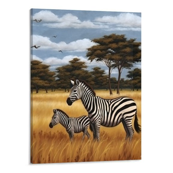 Chilfamy Canvas Wall Art Zebra Picture 16x20in for Living Room Bedroom 16x20in