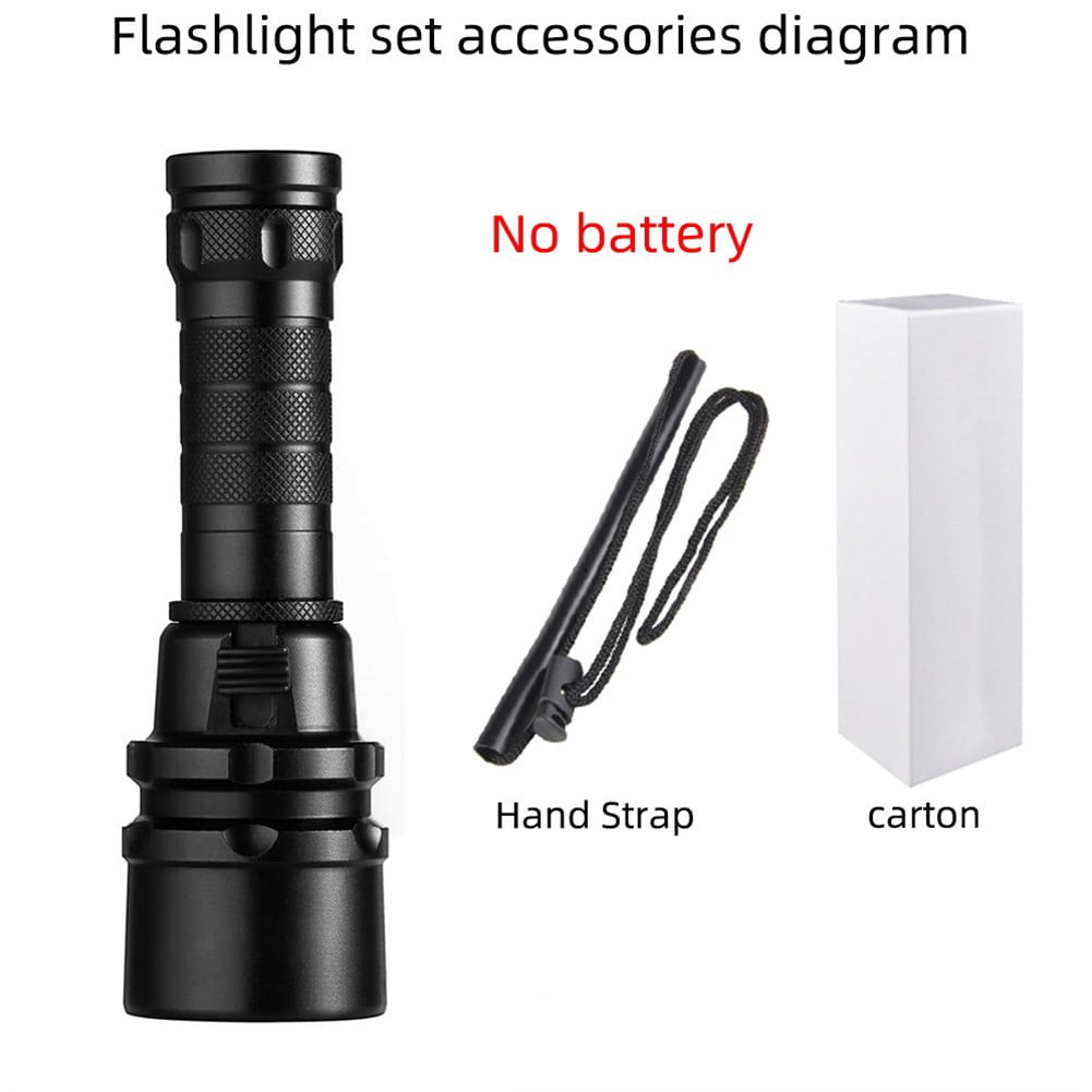 Sportact Diving Flashlight Torch L2 LED Light Waterproof 50M Deep Underwater Lamp,Scuba Gear,Snorkeling Gear For Adults,Surfing