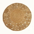 thumbnail image 2 of GRUHUM 7'x7' Jute Area Rug - Natural Fiber Round Collection Handmade Boho Charm Farmhouse Jute Area Rug Soft Braided Rug for Indoor Outdoor Kitchen Bedroom Living Hallways Enterways, 2 of 6