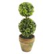 thumbnail image 3 of 4x Árboles artificiales de plástico en macetas Planta Decoración en maceta Jardín Patio Interior Exterior Patrón: dos bolas, 3 of 5