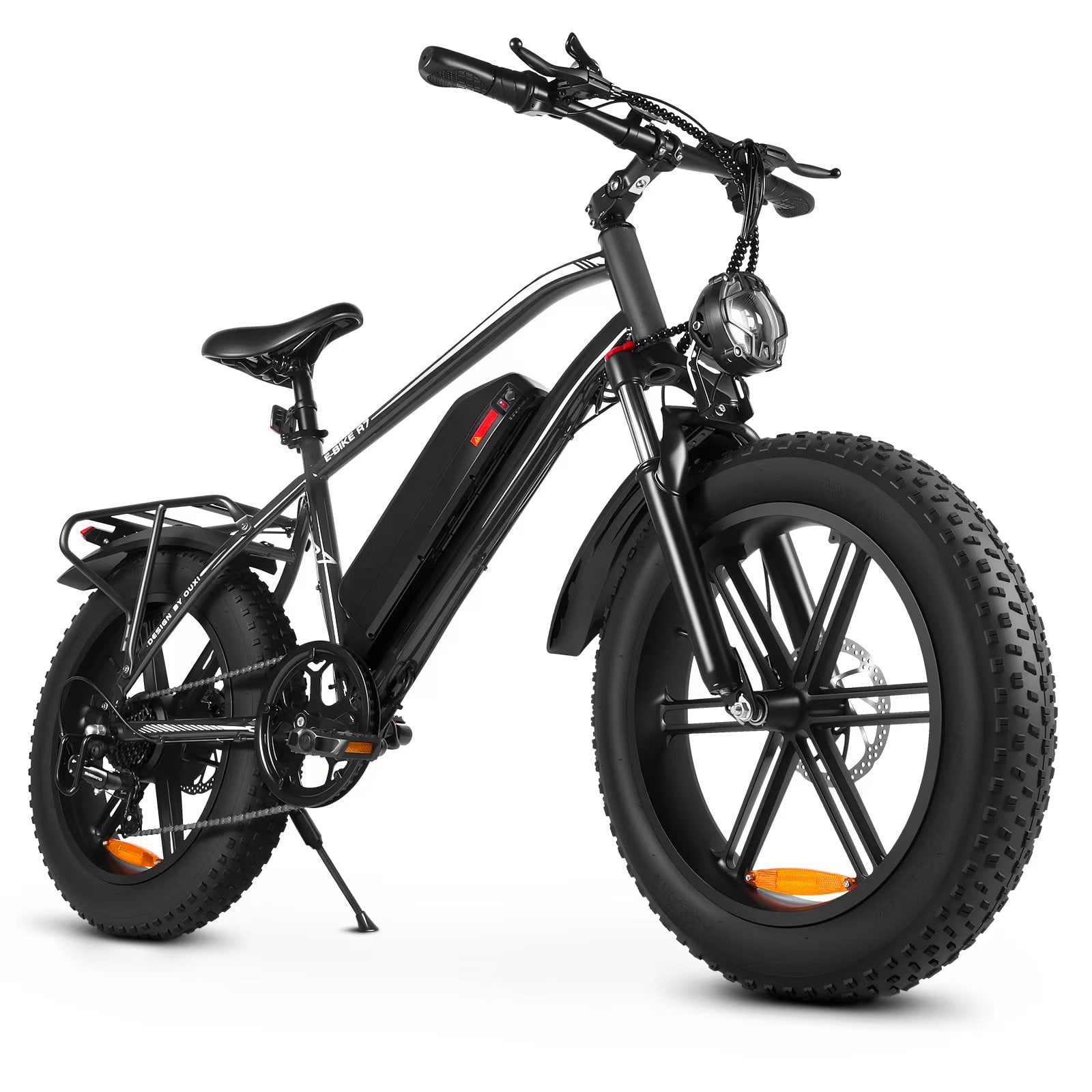 Hipatoo Peak 1000W Electric Bike for Adults, 20X4.0" Fat Tire E bike, 48V/13Ah Battery 25MPH Mountain Bike, 38 Miles Range Electric Bicycle for Cycling, 7-Speed E-bike, Ebike for Adults UL2849