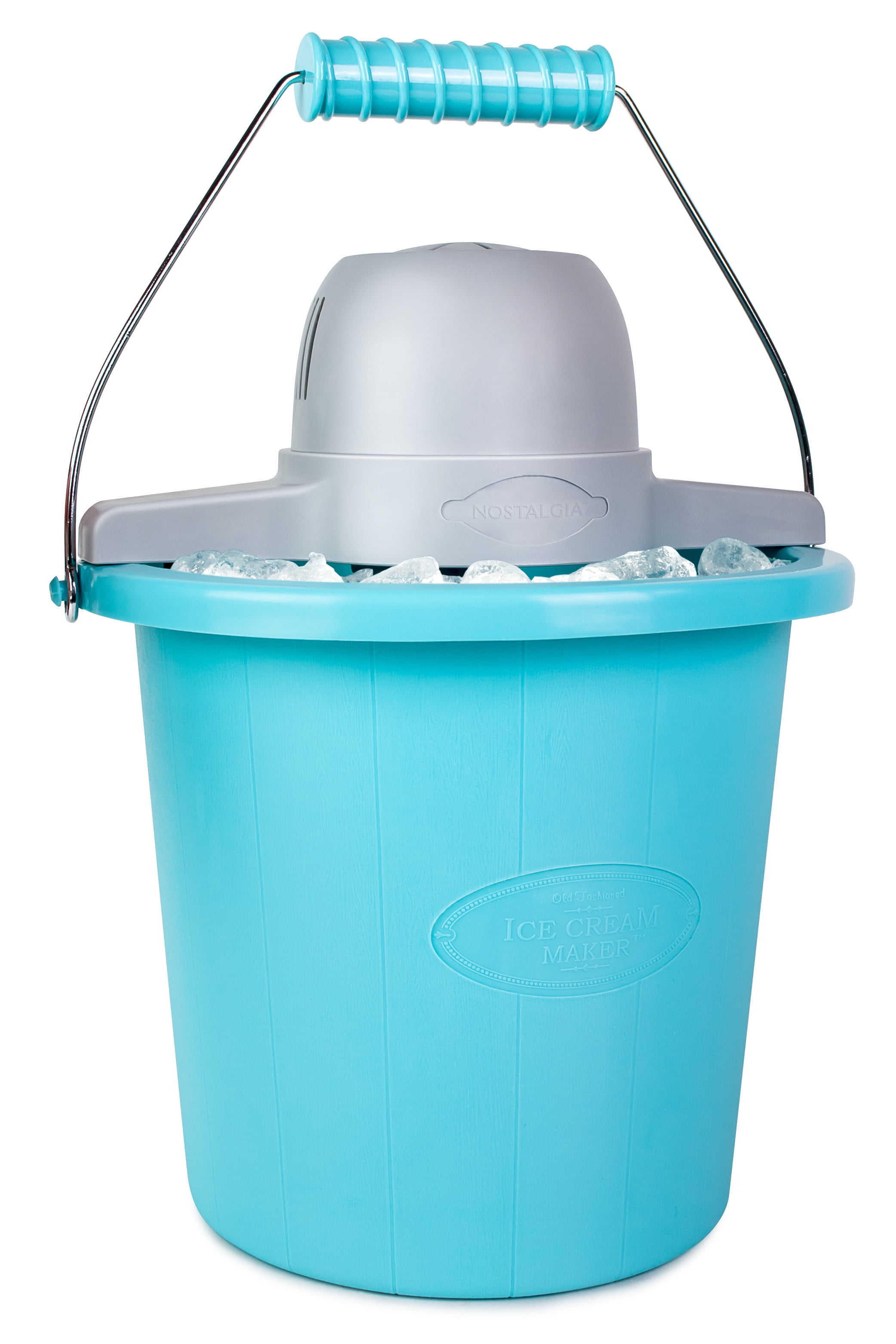 Nostalgia 4-Quart Electric Ice Cream Maker, Blue