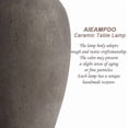 thumbnail image 3 of 21'' Set of 2 Farmhouse Ceramic Table Lamps for Living Room Bedroom, Nightstand Rustic Brown Desk Lamp for Bedside End Table Entryway, 2 LED Bulbs Included, 3 of 5