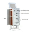 thumbnail image 2 of Milan Jewelry Armoire, Mirrored Surfaces and Silver Wood, 2 of 12