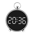thumbnail image 2 of Reloj despertador digital con ajuste de brillo, reloj de mesa para colgar en la pared y fecha. Blanco, 2 of 9