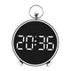 thumbnail image 2 of Reloj despertador digital de mesa con función de 12/24 horas para colgar en la pared con luz ambiental. Blanco, 2 of 9