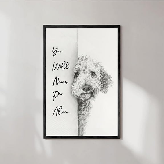 Aaheei Funny Teddy Dog Wall Art You Will Never Pee Alone bathroom wall decor funny farmhouse decor bathroom posters print canvas art bathroom frames wall decor suitable for home bedroom decor