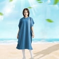 thumbnail image 1 of Surf Poncho Traje de neopreno de playa Cambio de toalla de baño para acampar Deportes Baño Mujeres Azul claro Cola Capa de playa, 1 of 7