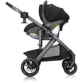 thumbnail image 3 of Sistema de viaje Evenflo Pivot Suite con asiento infantil para automóvil LiteMax con barra antirrebote Dunloe Black, 3 of 5