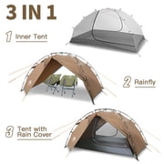 2 Person Backpacking Tent, Double Layer Ultralight Two Person Tent for Camping