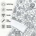 thumbnail image 5 of WOYY Girls DIY Hand Drawn Pajamas Ocean Graphic Long Sleeve Sleepwear Set PJs, Sizes 2-9, 5 of 6