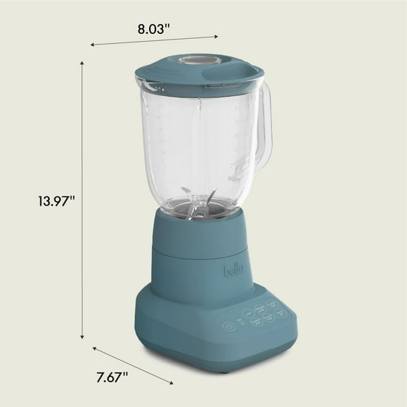 10 Speed Countertop Blender, Juicer & Smoothie Maker, Fits-anywhere Kitchenware, Slim Flip & Store Design, Dishwasher Safe 48oz Pitcher, Stainless Steel Blade, 450 Watt