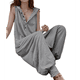 thumbnail image 3 of Mono con Botones y Capucha para Mujer, Sin Mangas, con Bolsillos Gris M, 3 of 6