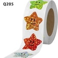 thumbnail image 1 of 500 pegatinas de estrellas, pegatinas de estrellas con cara sonriente para niños, pegatinas de estrellas brillantes de colores de recompensa para planificador de estudiantes y escuela, 1 of 5