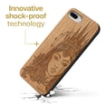 thumbnail image 3 of Case Yard Wooden Case Outside Soft TPU Silicone, Slim Fit Shockproof Wood Protective Phone Cover for Girls Boys Men and Women, Supports Wireless Charging Northern Queen Design case for iPhone-8-Plus, 3 of 7