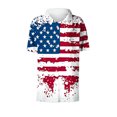 thumbnail image 5 of Mifsaly Short Sleeve Button Down Shirts for Women Lapel Collar V Neck Blouses Patriotic Hearts American Flag Print Independence Day Tops 2026 L, 5 of 5