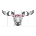 thumbnail image 2 of Designart Moose with Floral Head Wreath, 2 of 3