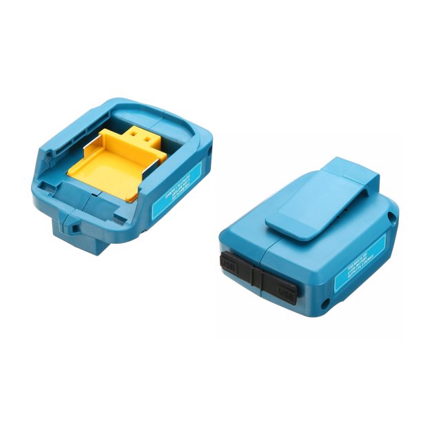 Adaptador de USB Sunnimix 2x para Motosierras Jardín Carpintería Azul Adaptador de cargador de herramienta eléctrica