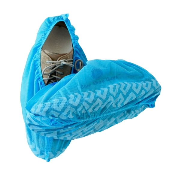 Premium Disposable Boot & Shoe Covers Booties | 100 Pack | Durable, Non-Slip, Non-Toxic, Water Resistant, Recyclable Protectors for Indoor & Outdoor | Large Size Fits Most Shoes