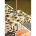 thumbnail image 2 of Outdoor Tablecloth with Umbrella Hole for Patio/Picnic/Party/Camping, Vintage Sunflowers Waterproof Table Cloth Square Cover Washable, Farmhouse Floral Blossom Watercolor (54"x 54"), 2 of 8