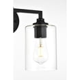 thumbnail image 5 of Living District Mayson 2-Light Iron & Glass Bath Sconce in Black/Clear, 5 of 7