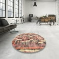thumbnail image 4 of Ahgly Company Machine Washable Indoor Rectangle Contemporary Sienna Brown Area Rugs, 7' x 9', 4 of 7