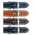 thumbnail image 4 of Hirsch Heavy Calf Leather Watch Strap - Golden Brown - L - 20mm - Silver Buckle, 4 of 9