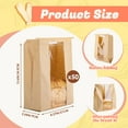 thumbnail image 4 of 50 Pack Kraft Bread Bags with Window and Twist Tie, Paper Bread Loaf Bags for Food Packaging, Large Bakery Bags for Homemade Bread, Toast, Sourdough and Baked Goods, 4 of 5