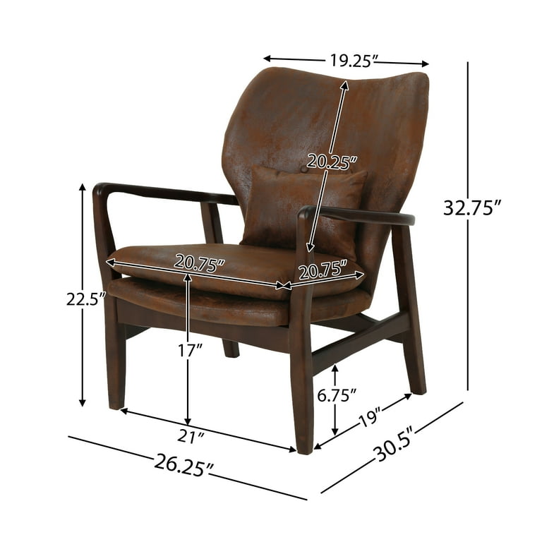 Kana Mid Century Modern Upholstered Microfiber Lounge