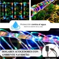 thumbnail image 2 of Manguera de Luz LED Navideña - 8 Modos, IP65 Resistente al Agua, Blanco Cálido/Frío/Multicolor - ¡Ilumina tu Navidad! (20M - 400 LED's, Multicolor), 2 of 9