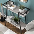 thumbnail image 6 of Furniture of America Jules 1-Shelf Wood White Oak Console Table, 6 of 8