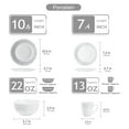 32Piece Dinnerware Sets for 8, , Series FRAME, Porcelain Combination