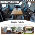 thumbnail image 3 of Aplkyhs Black Marble RV Dinette Cushions Stretchable Camper Decor Washable Sofa Covers for 2 Cushion Couch Universal Furniture Covers for Sofa and Loveseat, 3 of 7