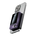 thumbnail image 6 of Magnetic Power Bank,10000mAh 22.5W Portable Charger Phone Battery Bank LED Display,2 in 1 Wireless Magnetic Power Bank with Cable,Purple, 6 of 14
