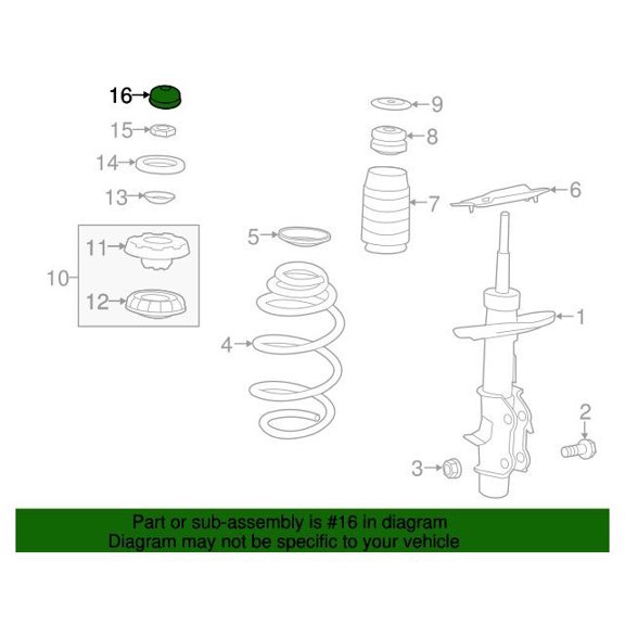 GM 92232355 Cap-Frt Susp Strut Nut