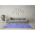 thumbnail image 3 of Ahgly Company Indoor Square Abstract Blue Modern Area Rugs, 4' Square, 3 of 4