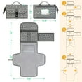 thumbnail image 4 of Kopi Baby Portable Diaper Changing Pad Travel Bag with Built-In Pillow, Reversible Wipes Pocket, Foldable Changing Mat, Gray Arrow, Premium, 4 of 8