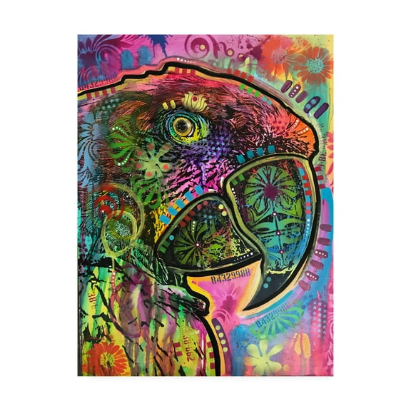 Trademark Fine Art 'Close Up Parrot' Canvas Art by Dean Russo