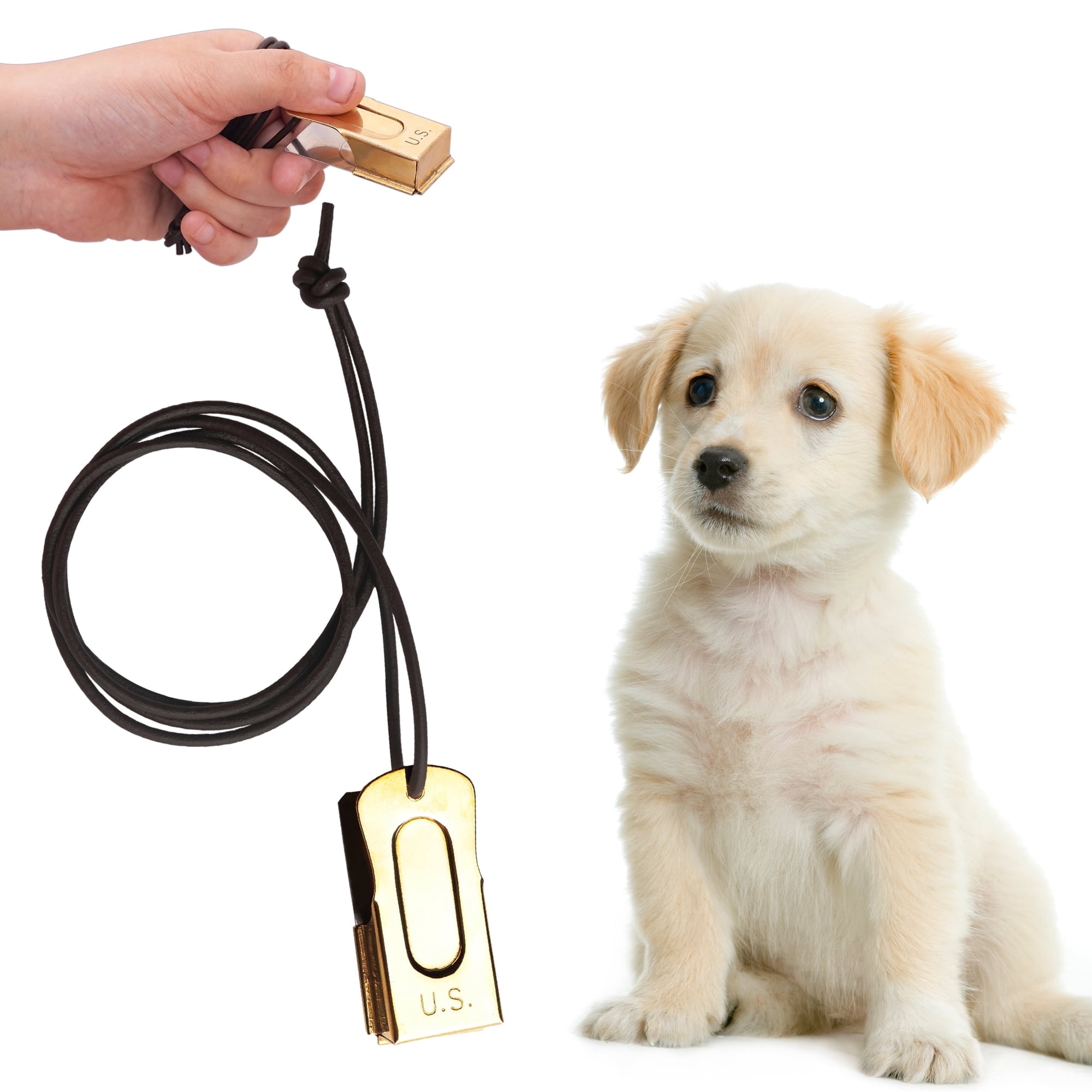 Mythrojan Pet Training Clicker, Brass Steel Dog Trainer, Cricket Clicker for Obedience & Agility