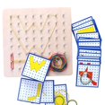 thumbnail image 1 of Creativo de Madera Montessori Gráfico Juguete de Matemáticas Rompecabezas Rompecabezas Matrix Stem Tie Nail Boards, para en Edad Preesc 18x18cm Sunnimix Geoplano Montessori, 1 of 8