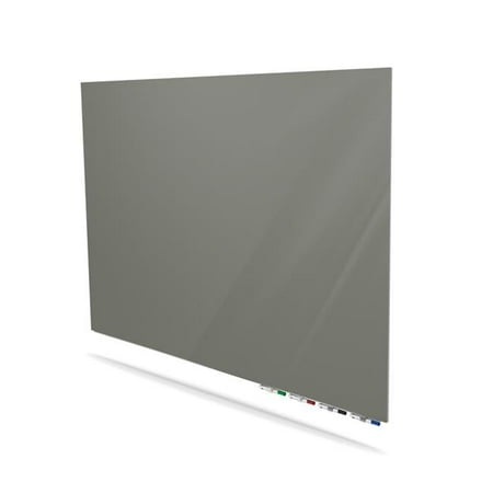 Ghent ARIASN410SK Aria Low Profile Non-Magnetic Glass Whiteboard, 4 x 10 ft. - Smoke