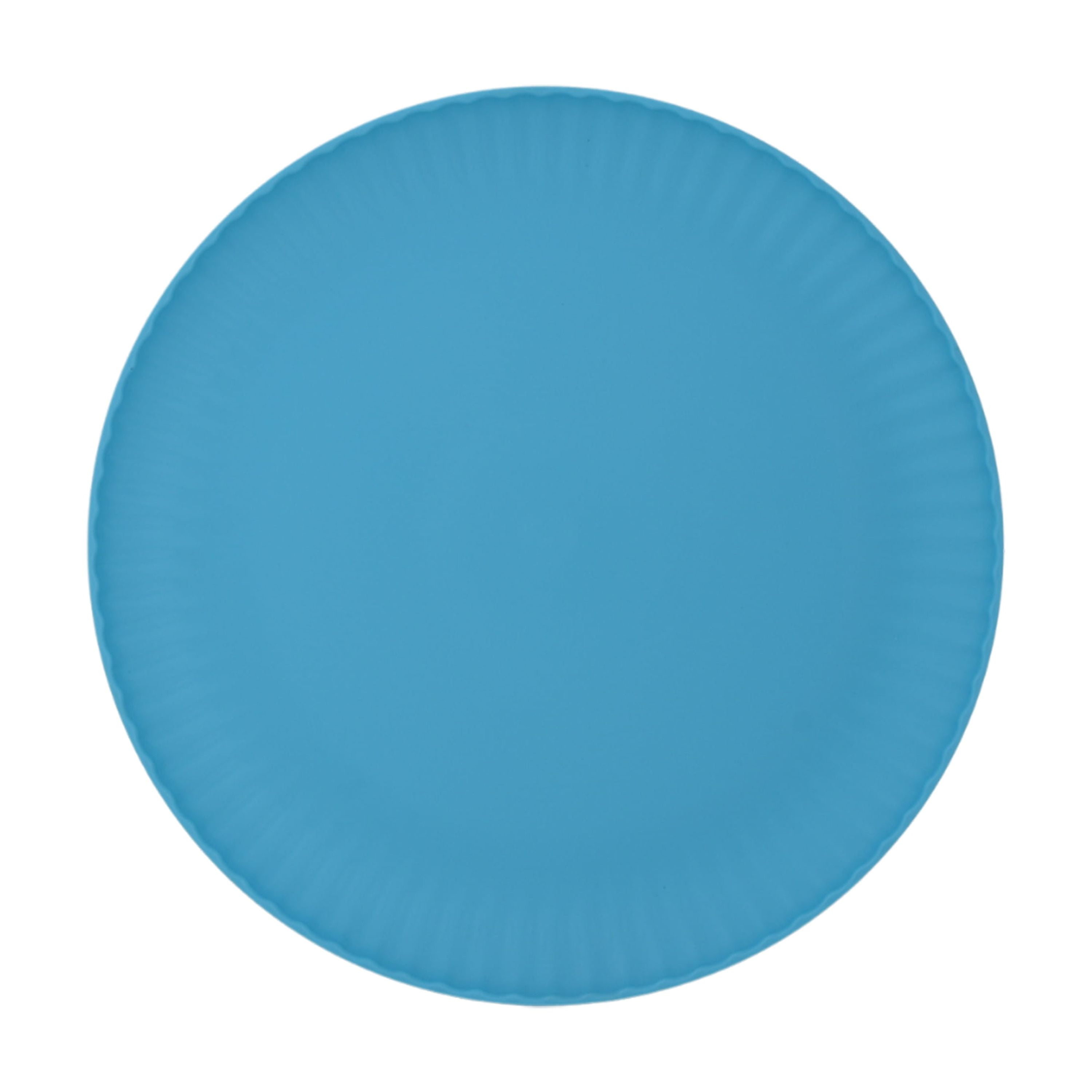 Mainstays Round Plastic Ribbed Plate, 10.5", Blue