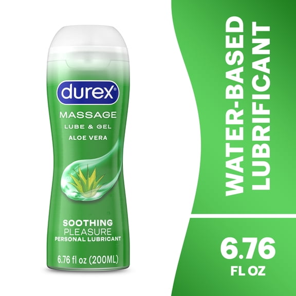 Durex Touch & Play Water Based Personal Lubricant for Sex, Massage & Pleasure, Aloe Vera, 6.76 fl oz