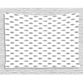 thumbnail image 1 of Nautical Tapestry, Doodle Style School of Fish in Abstract Ocean Aquarium Animals Simplistic Design, Wall Hanging for Bedroom Living Room Dorm Decor, 80W X 60L Inches, Multicolor, by Ambesonne, 1 of 2